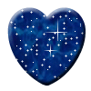 Gif animé coeur bleu
